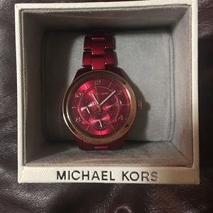 Red and Gold Micheal Kors Watch